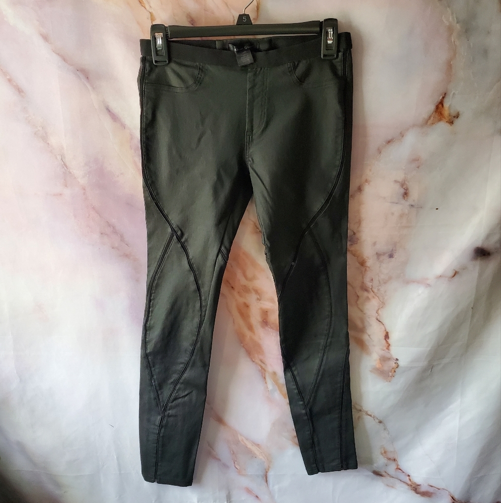 Caribbean Queen Faux Leather Moto Leggings